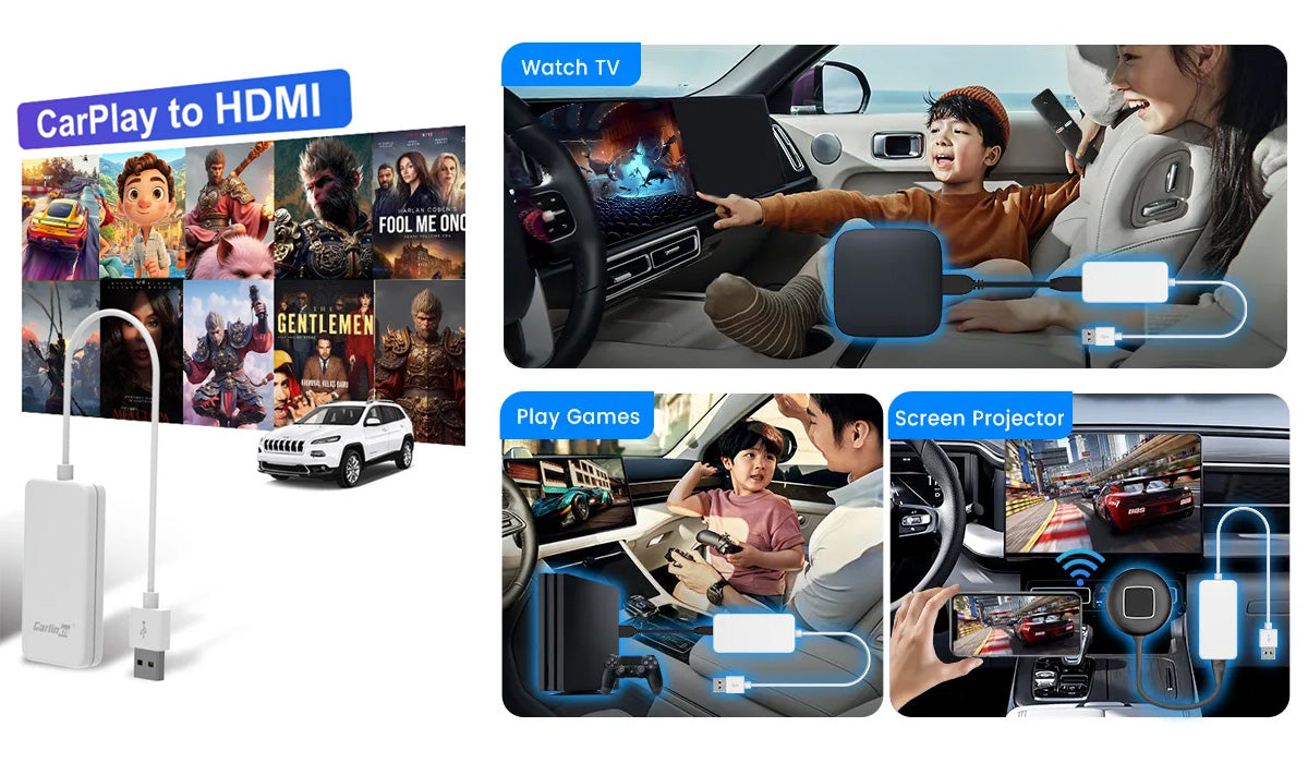 CPC200 HD2CP CarPlay to HDMI Multimedia Features