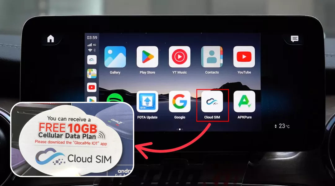 Carlinkit Tbox Plus Support Enjoy 10GB of Free Cellular Data with Cloud SIM