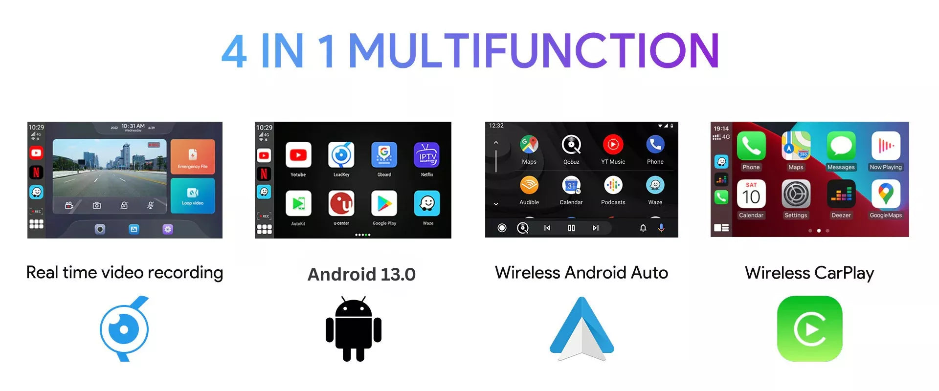 Carlinkit Tbox AR CarPlay Dash Cam Android 13.0